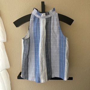 NWT universal thread stripe tank, high neck M